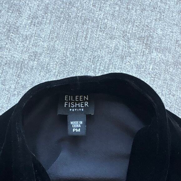 Eileen Fisher Velvet Cardigan Jacket - Picture 2 of 5